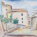 Ortschaft auf Korsika, 1929, Aquarell, 23 x 31 cm