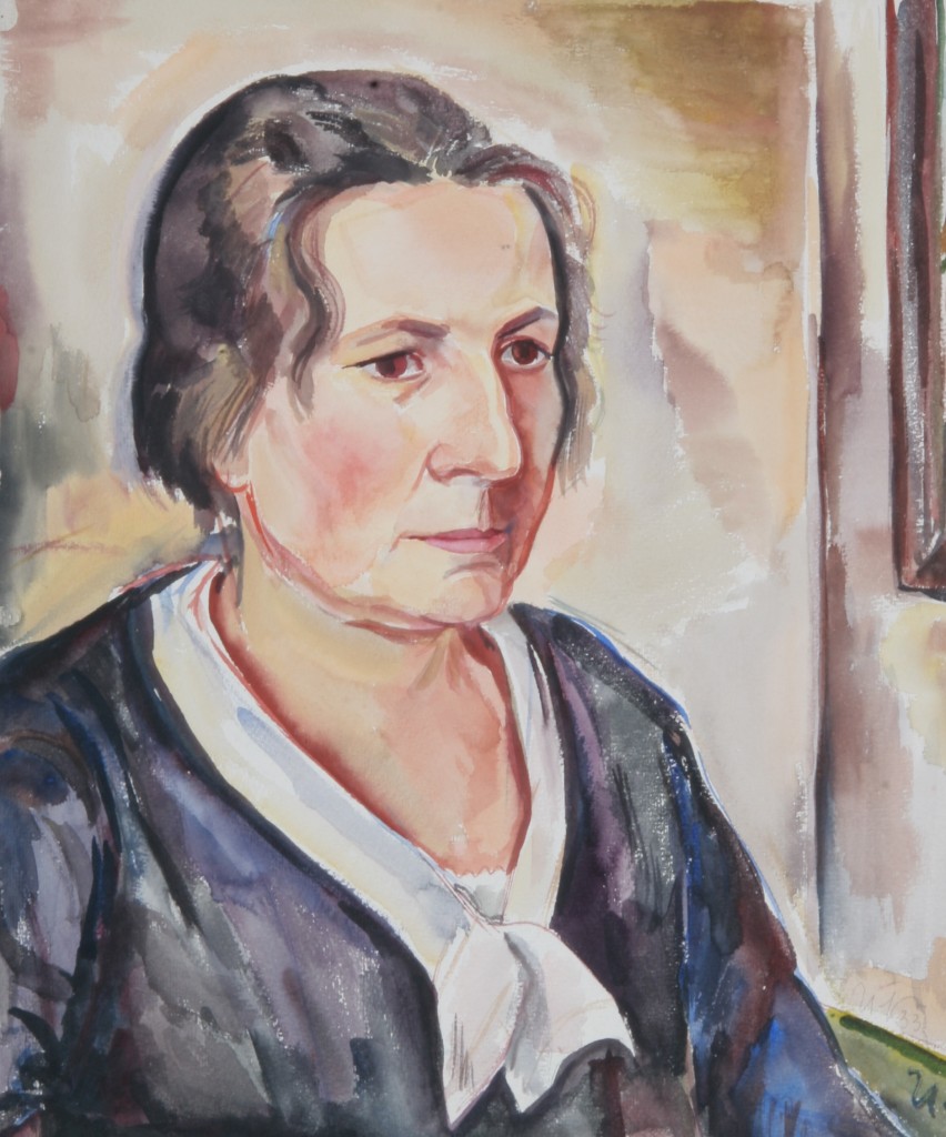 Italienische Signora, 1933, Aquarell, 45 x 54 cm