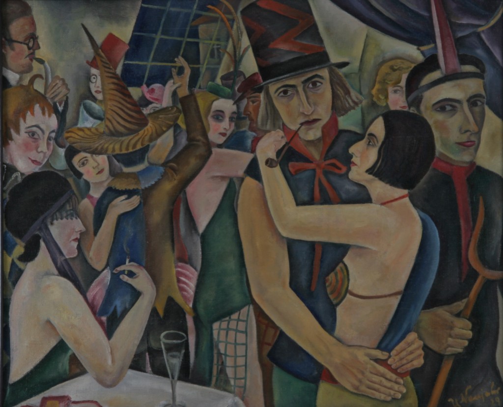 Akademieball, 1929, Öl auf Leinwand, 64 x 49 cm