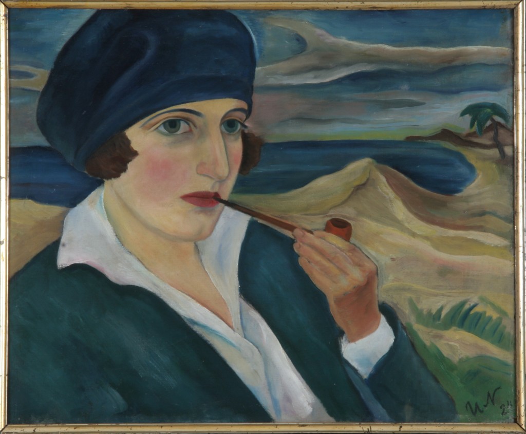 Freundin an der Kurischen Nehrung, 1924, Öl auf Malpappe, 45 x 54,5 cm